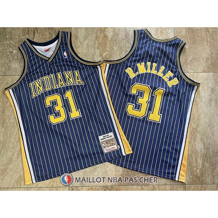 Maillot Indiana Pacers Reggie R.miller NO 31 Mitchell & Ness1994-95 Bleu